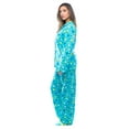thumbnail image 2 of #FollowMe Printed Microfleece Button-Front PJ Pant Set with Socks  Soft & Stylish Sleepwear (Blue - Starry, 3X), 2 of 4