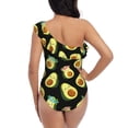 thumbnail image 5 of Gaeub Flowers Avocado Women's One Shoulder Ruffle Tummy Control Swimwear for Swimming Surfing Beach Party - X-Large, 5 of 8