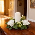thumbnail image 6 of Create A Romantic Vibe With Valentine's Day Artificial Rose Flower Candle Holders, Wreath Tabletop Decor | Faux Florals (9.1 Inch Plastic) For Weddings, 6 of 6