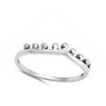thumbnail image 4 of Chevron Crown Tiara Ball Bead Ring .925 Sterling Silver Band Jewelry Female Male Unisex Size 10, 4 of 4
