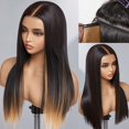 thumbnail image 1 of Peluca Farblick Magic Human Hair de 60 cm con cambio de color del 200% de densidad, 1 of 6