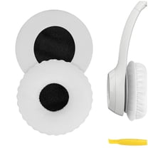 Geekria QuickFit Replacement Ear Pads for Logitech H390, H600, H609, H760 Headphones Ear Cushions, Repair Parts (White)