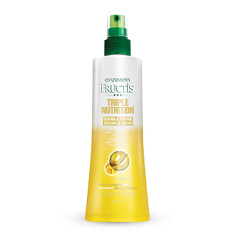 Garnier Fructis Triple Nutrition Double Care Detangling Spray, for Dry