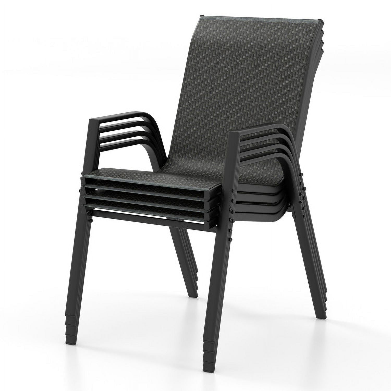 Aimee Lii 4 Piece Patio Rattan Dining Chairs with Wicker Woven Seat and Back for Backyard Front Porch, Outdoor Patio Set, Brown Aimee Lii 4 Piece Patio Rattan Dining Chairs with Wicker Woven Seat and Back for Backyard Front Porch, Outdoor Patio Set, Brown
