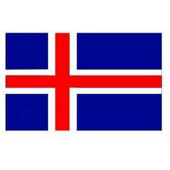 Pair of Iceland Flag Funny Hard Hat/Helmet Vinyl Decal Sticker