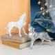 thumbnail image 3 of Escultura de lobo Adornos Escultura Animal geométrico Resina Lobo Estatua Decoración Regalo para el hogar Oficina (Plata) JAMW Sencillez, 3 of 5
