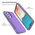 thumbnail image 2 of For Samsung Galaxy A03S A13 A14 A23 A32 A34 A53 A54 5G Case,Njjex 2 in 1 PC Phone Case with Screen Protector,Rubber & Rugged Shockproof 360 Full Body Protection Case Cover-Purple, 2 of 6