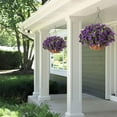 thumbnail image 4 of Artificial Daisy Flowers Outdoor Indoor Patio Lawn Garden Hanging Basket with Chain Flowerpot, 4 of 6