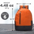 thumbnail image 5 of 6 Quick Zip Backpacks Set - Polyester, Unique features, Front Pocket, Vibrant - Orange, 5 of 5