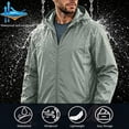 thumbnail image 4 of LONKITO Mens Rain Jackets Windproof Waterproof Windbreaker Packable with Hooded for Travel Hiking Cycling, 4 of 8