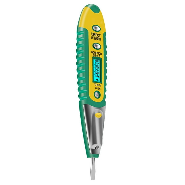 kurtrusly Zero Fire Line Identification Test Pen - Easy-to- And Reliable Digital Test Pencil Test Pencil Tester Tester Electrical chartreuse with batteries 1Set