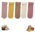 thumbnail image 2 of Chuancc 5 Pairs Fuzzy Socks Cozy Slipper Sock for Women,Cozy Soft For Winter Indoor, Thermal Socks, Non Slip Home Socks, Stocking Stuffers For Women, Colorful Warm Fuzzy Crew Socks , Khaki One Size, 2 of 3