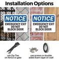 thumbnail image 3 of (2 Pack) Emergency Exit Do Not Block Door OSHA Notice Sign 24 Inch X 18 Inch Indoor / Outdoor Rust-Free Aluminum Metal Signs for Workplace, Workshop, and Construction Site, Made in the USA, 3 of 8