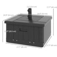 thumbnail image 3 of Outsunny Patio Umbrella Base with Wheels, End Table, Planter Box, Black, 3 of 10