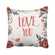 thumbnail image 1 of Funda de Almohada Femenina ABPHQTO Cumpleaños Rojo con Diseño de Amor Cute Floral Blossom Collection 50x50 cm, 1 of 1
