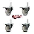 thumbnail image 2 of 3 Inch Nylon Swivel 5/8 Inch Threaded Stem Caster Set with Total Lock Brake, 2 of 2