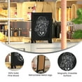 thumbnail image 2 of Magnetic Chalkboard, Black Wood Frame, Metal Scrolled Legs, 2 of 4