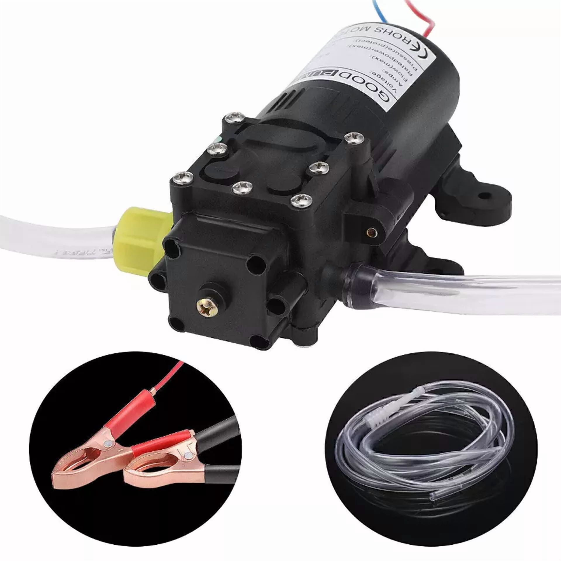 CIRCLE- Usa 12V Motor Oil Fuel Fluid Extractor Electric Siphon Transfer Change Pump 60W