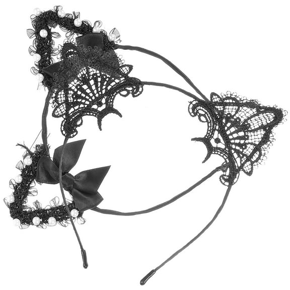 Masteelf 2 Pcs Ear Headband Cat Ears Hair Accessories Breathable Headband Miss 16x16cm