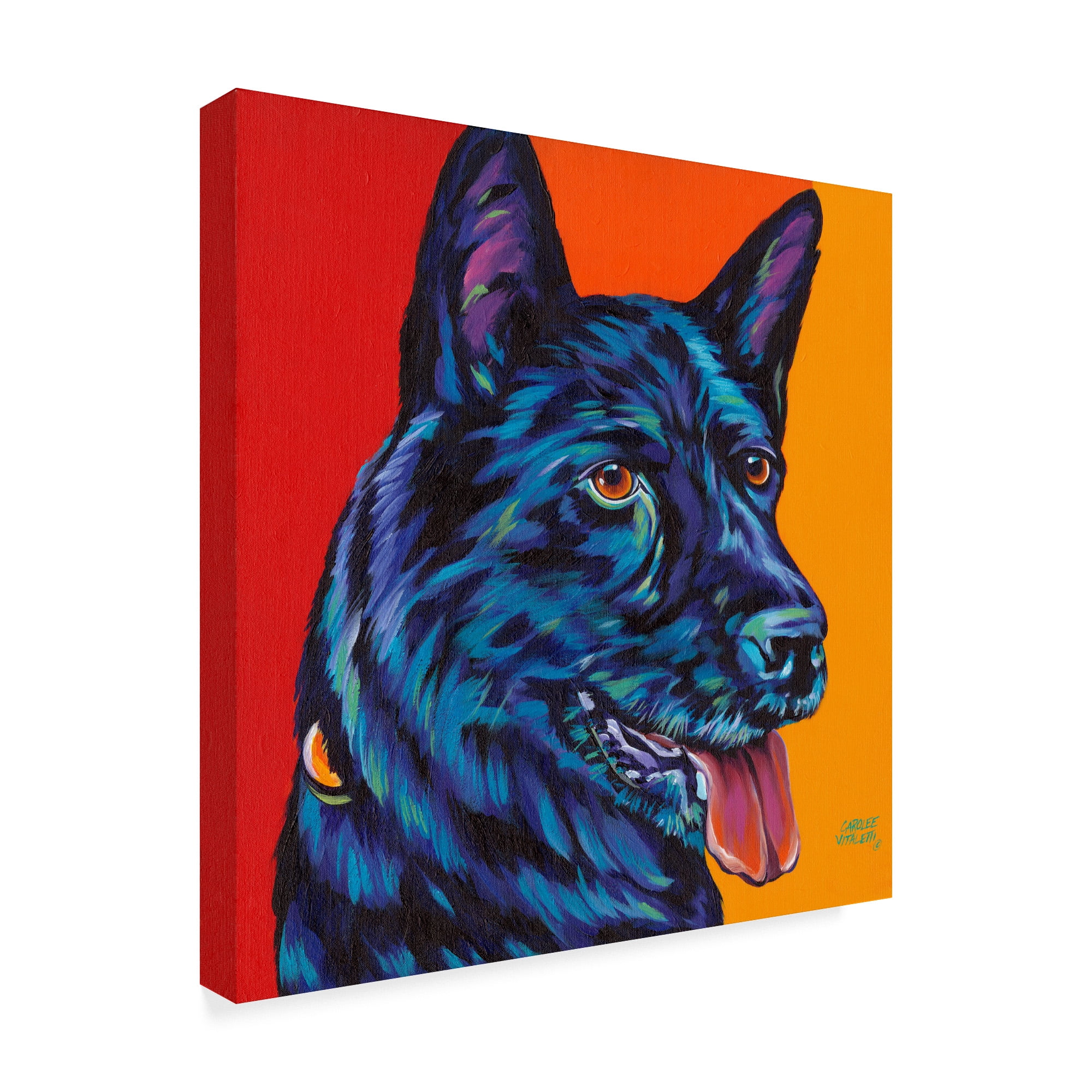 Trademark Fine Art 'Dogs in Color I' Canvas Art by Carolee Vitaletti
