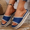 thumbnail image 6 of Women's Platform Espadrille Fisherman Sandals Casual Beach Shoes With Ankle Strap And Open Toe Design, 6 of 9