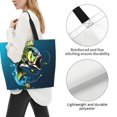 thumbnail image 3 of Balery Largemouth Bass Fish Bolsa Tote Estilo Estético con Cremalleras, Bolsa de Hombro, Bolsa de Compras Grande y Plegable, 3 of 8