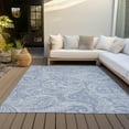 thumbnail image 6 of Addison Rugs Chantille Indoor/Outdoor Transitional Paisley Denim Washable Rectangle Rug, 5' x 7'6", 6 of 6