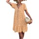 thumbnail image 4 of TRKIYQC Vestido de verano para mujer manga corta con volantes floral cuello en V botón falda de playa suelta para mujer TRKIYQC moderno, 4 of 6