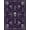 Purple Silver, Pattern 1, variant on ODIKA 8'x10' Washable Area Rug Gothic Horror Halloween Skull Spooky Witchy Vintage Witch Ghost Flowing Dynamic for Dining Room, Large Office, Lounge, Non-Slip Chair-Friendly Mat