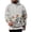 Light Gray, variant on Hsovts Men’s Long Sleeve Halloween Pumpkin Spider Web Ghost Print Hooded Sweatshirt, Gradient Color Drawstring Pullover Casual Holiday Top Blue L