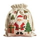 thumbnail image 2 of Christmas Gift Bags Large Drawstring Storage Santa Sack for Holiday Party Decorations Reusable Fabric Present Pouch with Handle for Xmas Eve Exchange Family Gathering Festive Celebration, 2 of 6