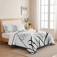 thumbnail image 5 of Twin XL Quilt Set 68''x98'', Spring Floral Lightweight Summer Bedspread Coverlet Set with 2 Pillow Shams, Modern Elegant Pastoral Flowers Black Breathable All Season Quilt Bedding for Dorm/Guest Room, 5 of 9