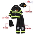 thumbnail image 2 of Disfraz de bombero Dress Up America para niños con casco, 2 of 7