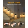 thumbnail image 5 of WILLED Stair Lights Indoor, Rechargeable Motion Sensor Night Lights, Battery Operated, Warm White, Wireless Stick on Light for Hallway Entry Stairs Bathroom Kitchen Garage Laundry, 6 Pack, 5 of 9