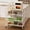 White, variant on 4-Tier Snack Cart with Wheels, 29''W Toy Storage Organizer, Rolling Pantry Storage Cart with 10 Wire Baskets & Handle,Adjustable Metal Snack Rack, Kitchen Organizer for Fruit, Vegetables(Black)