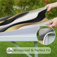 thumbnail image 6 of Black White Marble Gold Wave Pattern Square Fitted Tablecloth with Elastic Edge,Square Table Cover,Washable Elastic Table Cover for Home Kitchen Party Decor 34"x34", 6 of 6