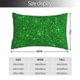 thumbnail image 2 of Fotbe Green Glitter Funda de Almohada Decorativa Estilo Occidental, Lujo en Algodón, Fundas para Almohadas King, Cojín Estampado para Decoración del Hogar-14"x20", 2 of 6