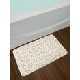 thumbnail image 2 of Pink Polka Dots Bath Mat, Blemishes in Small Big and Medium Sizes Golden Yellow Tone, Plush Bathroom Decor Mat with Non Slip Backing, 29.5" X 17.5", Pale Pink Dark Khaki, by Ambesonne, 2 of 2