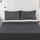 thumbnail image 5 of Fundas de almohada LzGUNGY de microfibra cepillada suave paquete de 2 tamaño King gris oscuro, 5 of 5