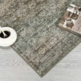 thumbnail image 5 of Hasoo Area Rug for Living Room Vintage Non Slip Throw Rugs Floral Indoor Carpet, Green 6' x 9, 5 of 5