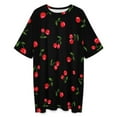 thumbnail image 3 of Cherry Sleepshirts For Sleeping Travels Loose Sleepdress Pajama Dress Soft Nightdress Sleepwear, 3 of 7