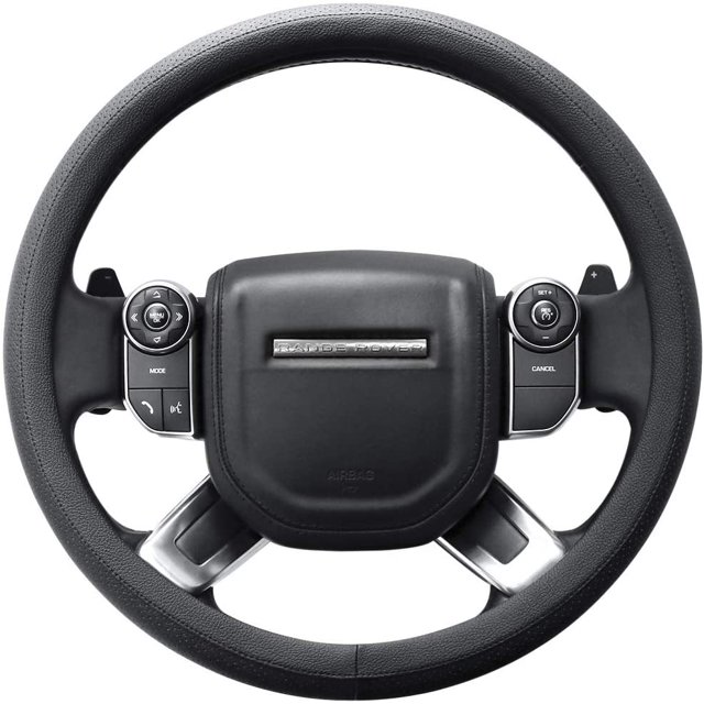 Steering Wheel Covers Carbon Fiber Pattern Universal Standard Size 14 1/2''-15'', Black Microfiber Leather