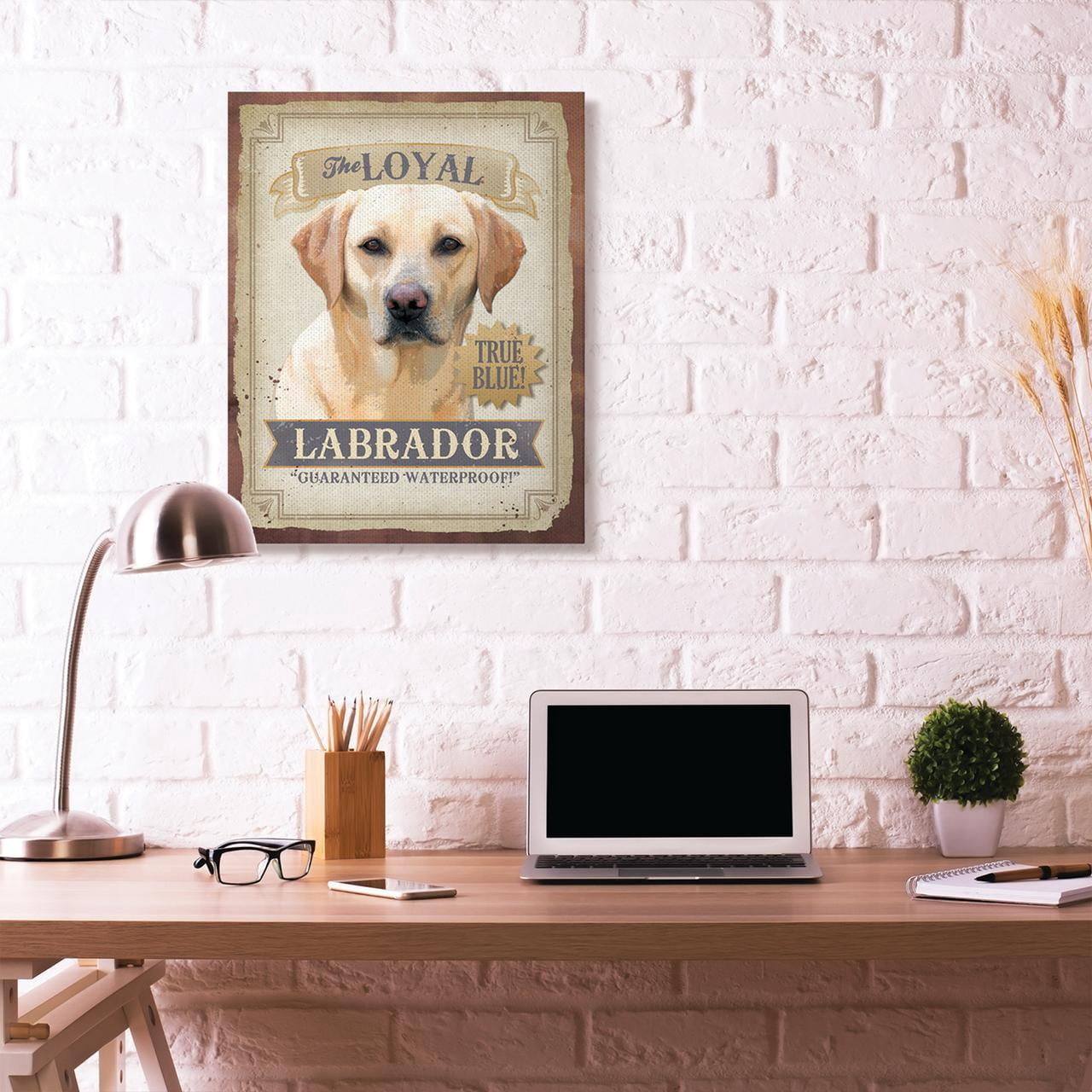 Stupell Industries Loyal Labrador Pet Dog Vintage Poster Design Canvas Wall Art by Retrorocket Studio