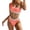 A-Orange23, variant on Puliio Bikini Set for Womens One Shoulder Swim Top With Zigzag Trim Swim Brief Two Piece Bathing Suit