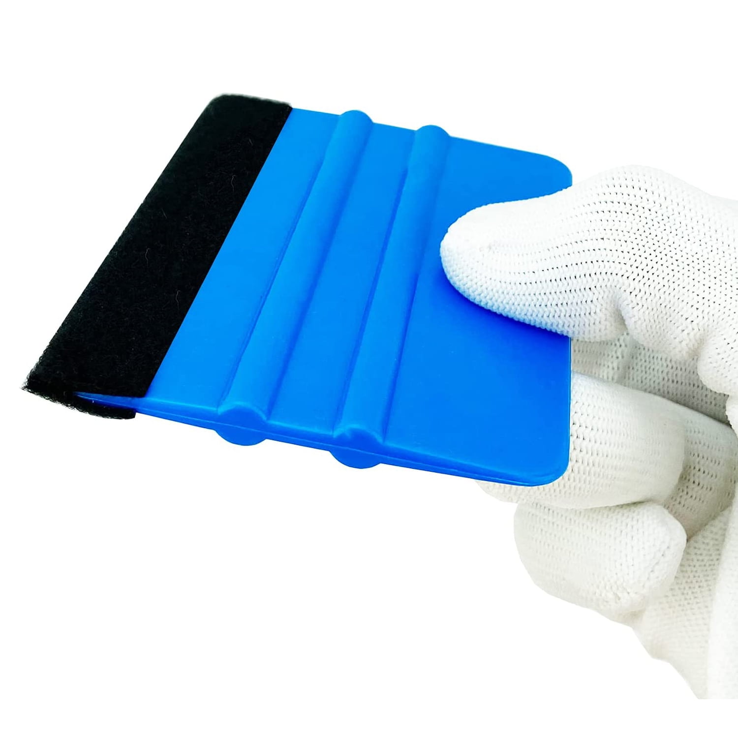 Plastic Felt Edge Squeegee,10x7cm, Vinyl Applicator Wallpaper Smoother