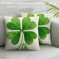 thumbnail image 3 of Nawypu AVOIN Watercolor Shamrock Lucky Clover Throw Pillow Cover,  St Patricks Day Cushion Case Decoration for Sofa Couch, 3 of 5