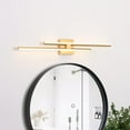thumbnail image 5 of LED 12W Bathroom Mirror Light 32" Bush Gold Linear Wall Light for Living Room Staircase Bedroom,3000K Warm Light Triac Dimmable, 5 of 14