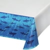 Shark Splash 54 x 108 Plastic Tablecover Border Print,Pack of 2
