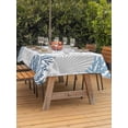 thumbnail image 3 of Outdoor Tablecloth with Umbrella Hole for Patio/Picnic/Party/Camping, Blue Beige Coastal Waterproof Table Cloth Rectangle Table Cover Washable, Grey Navy Blue Coral Starfish Nautical (54"x 80"), 3 of 9