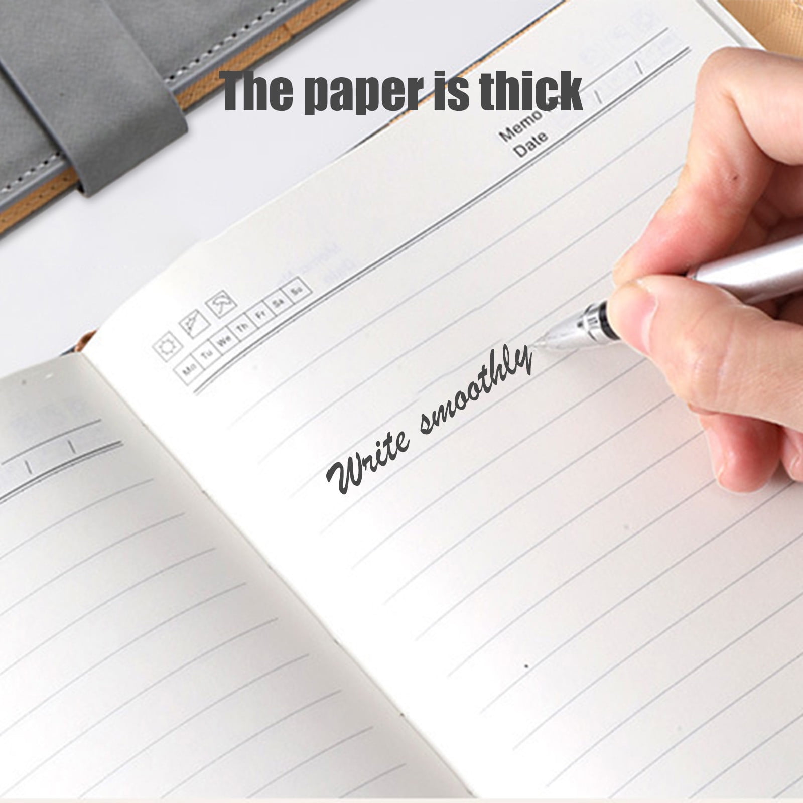 2Pcs Magnetic Closure Notebook, 8.54x5.8 In, A5 Thickened Cover, for Office, Business, Conference, Meeting Notes